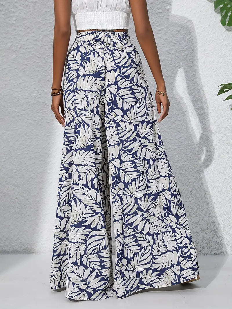 Odette Tropische Weitbein-Hose für Damen