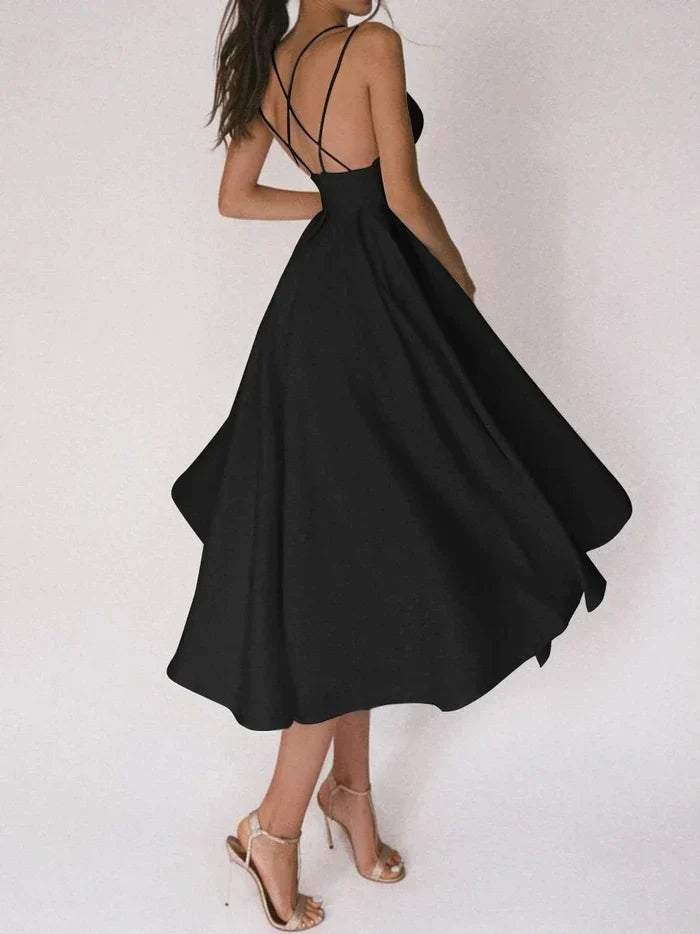 Concetta Damen Midikleid mit V-Ausschnitt
