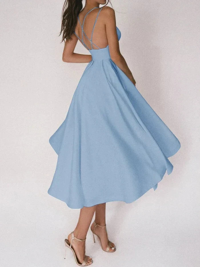 Concetta Damen Midikleid mit V-Ausschnitt