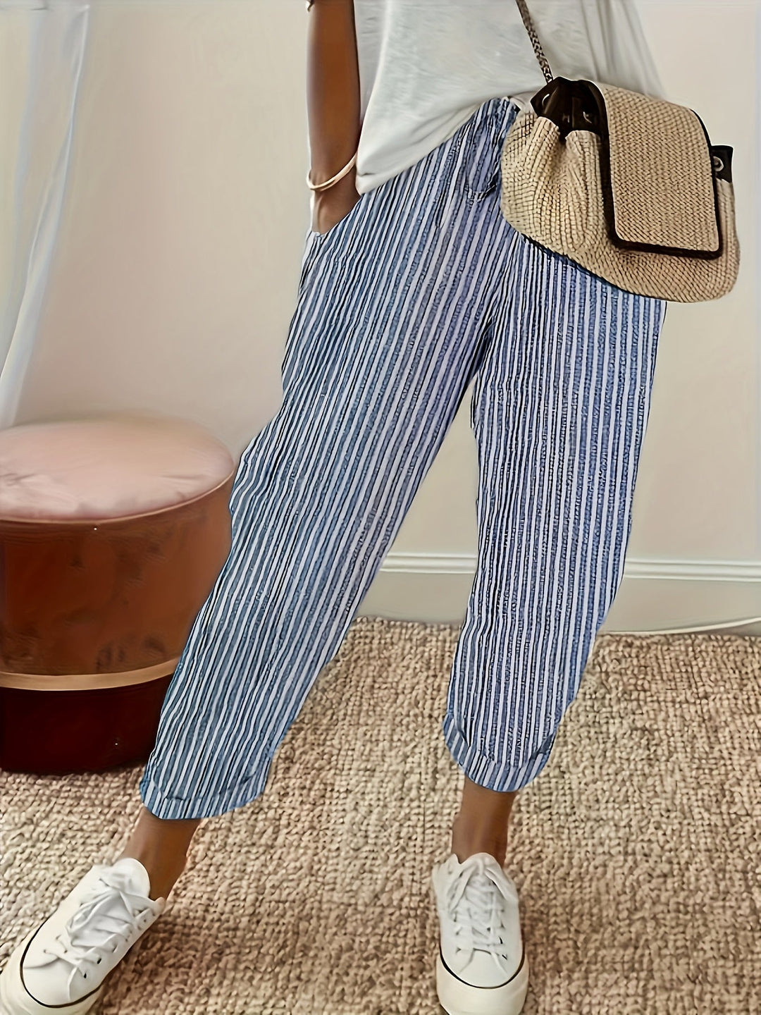 Margo Gestreifte Weite Hose