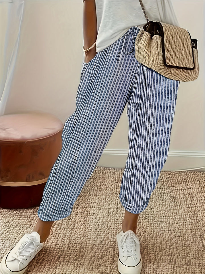 Margo Gestreifte Weite Hose