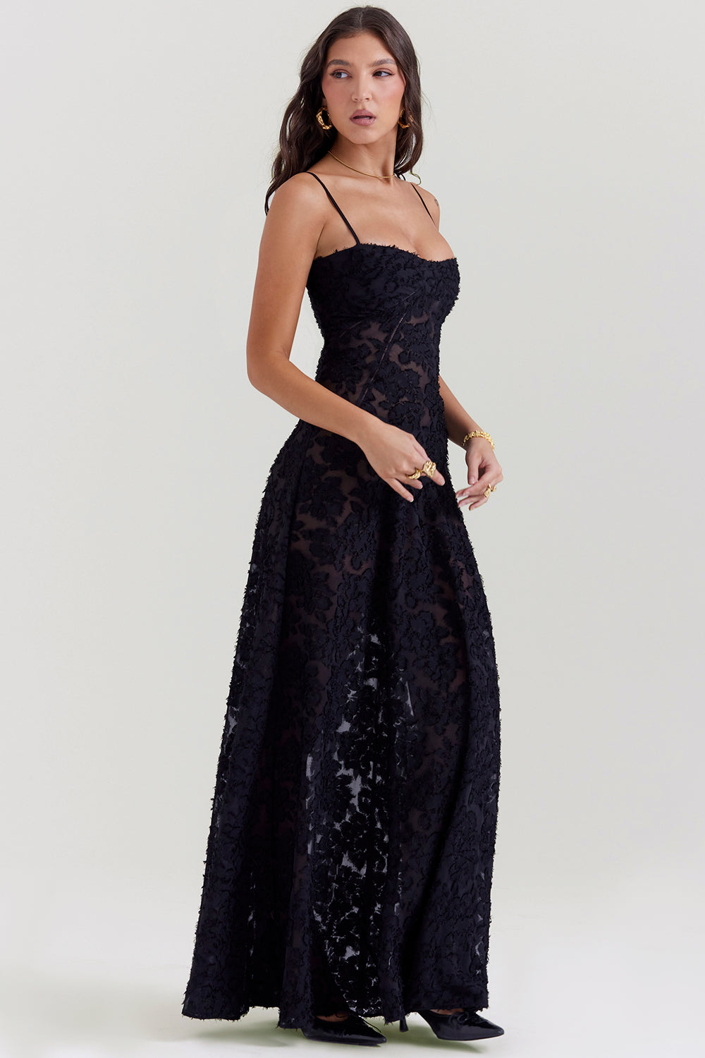 Ornella Damen Spitzenkleid Elegant