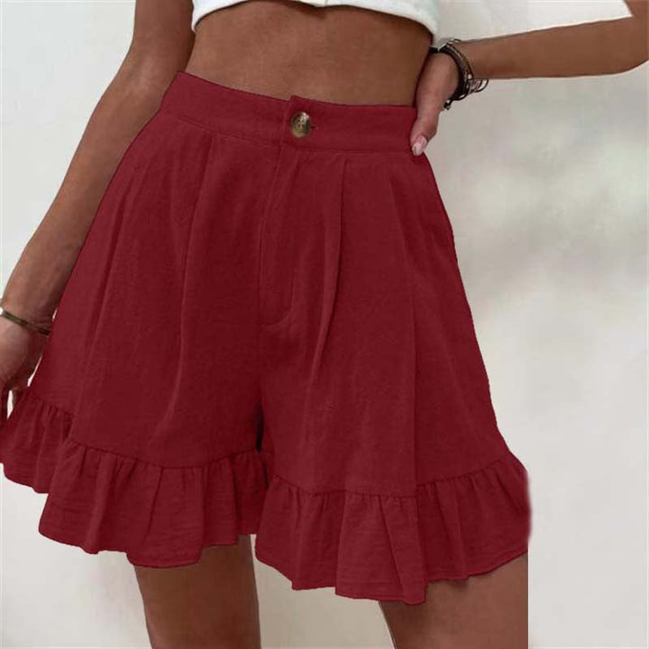 Michela Damen High Waist Shorts mit Rüschen