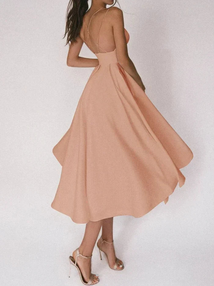 Concetta Damen Midikleid mit V-Ausschnitt