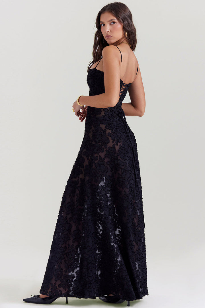Ornella Damen Spitzenkleid Elegant