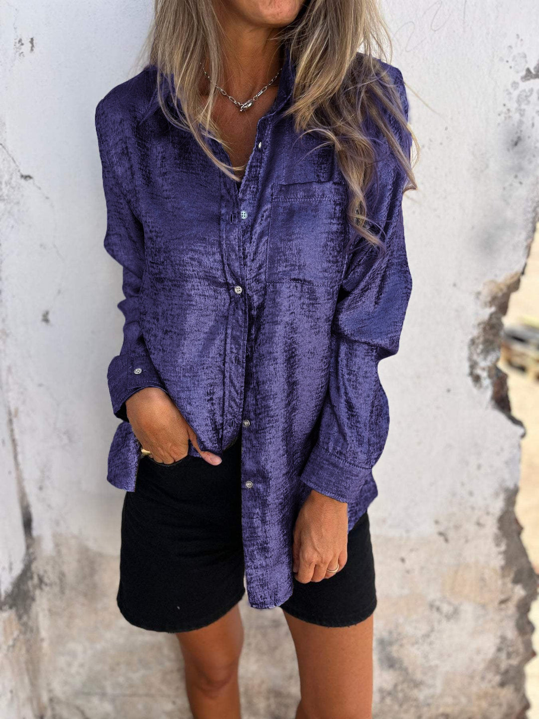 Salome Metallic-Bluse für Damen