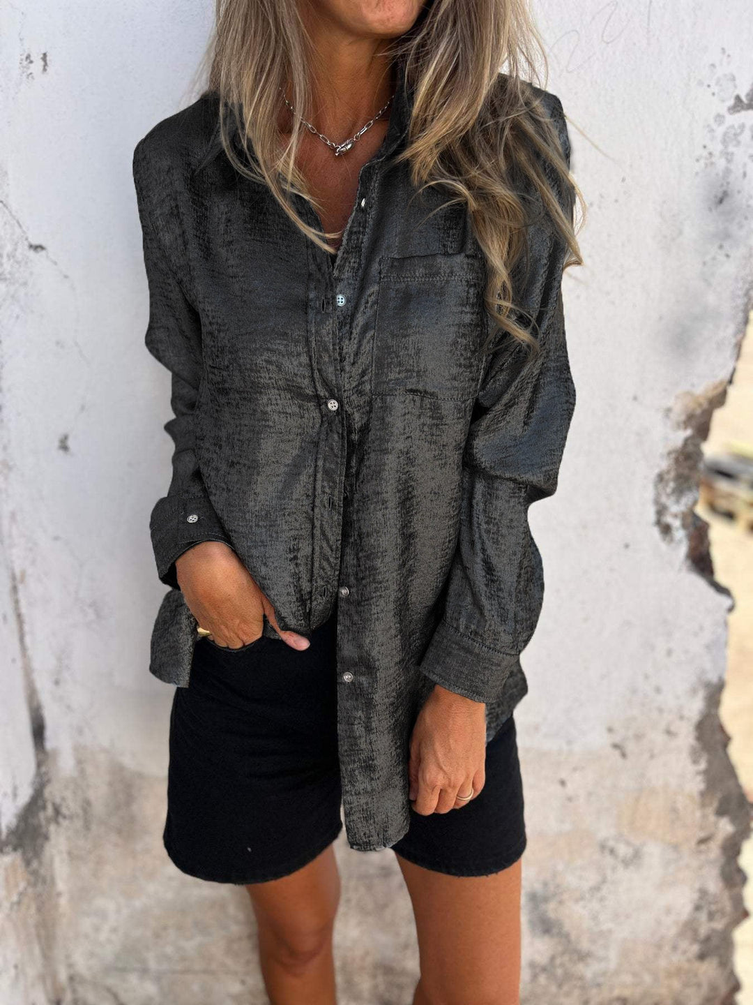 Salome Metallic-Bluse für Damen