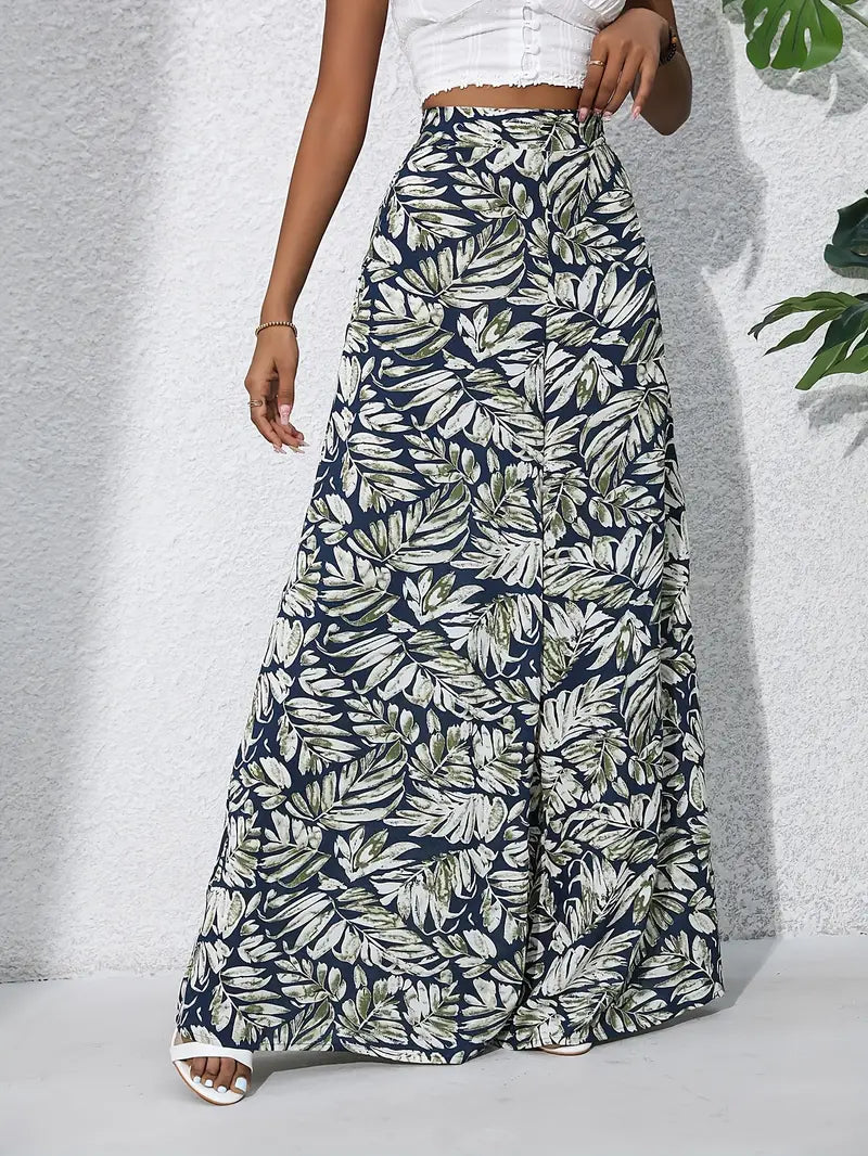 Odette Tropische Weitbein-Hose für Damen