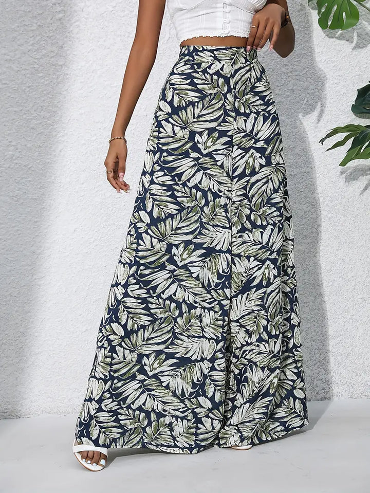 Odette Tropische Weitbein-Hose für Damen