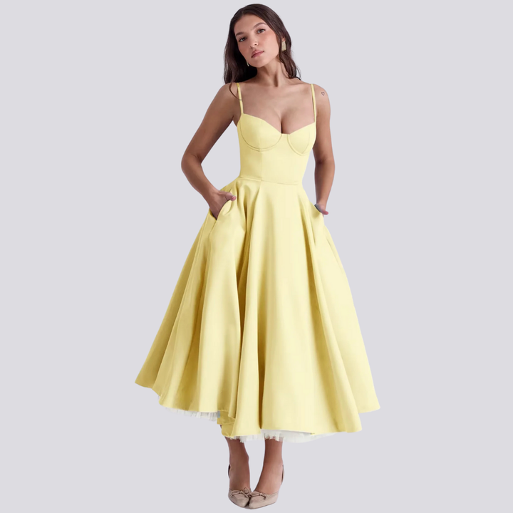 Astrid Elegantes A-Linien Midikleid
