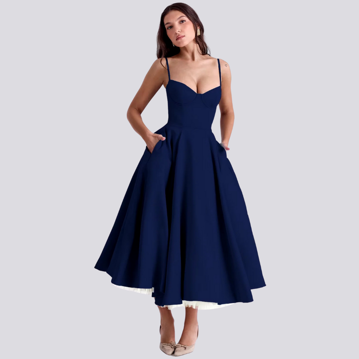 Astrid Elegantes A-Linien Midikleid