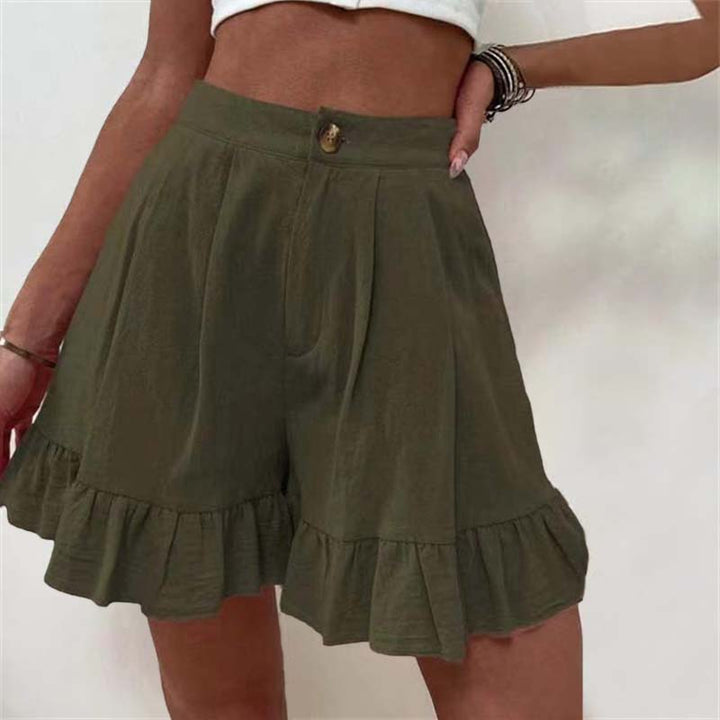 Michela Damen High Waist Shorts mit Rüschen