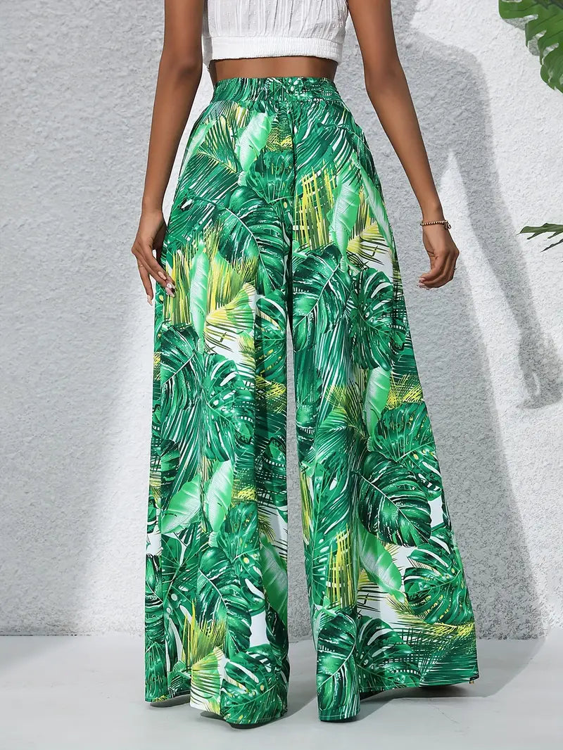 Odette Tropische Weitbein-Hose für Damen