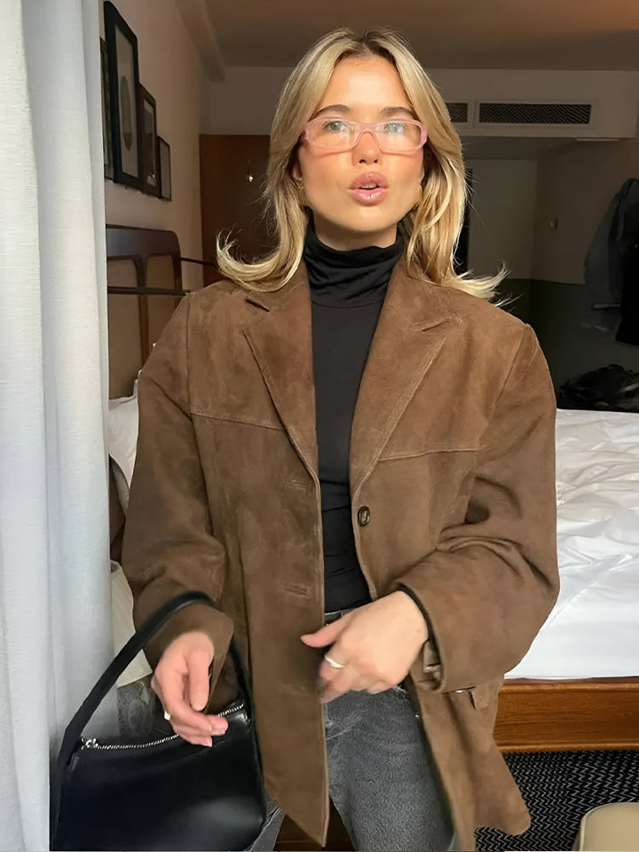 Klara Vintage-Look Suede Blazer