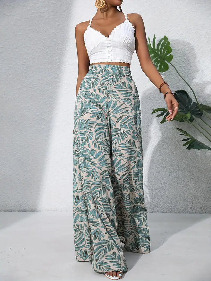 Odette Tropische Weitbein-Hose für Damen