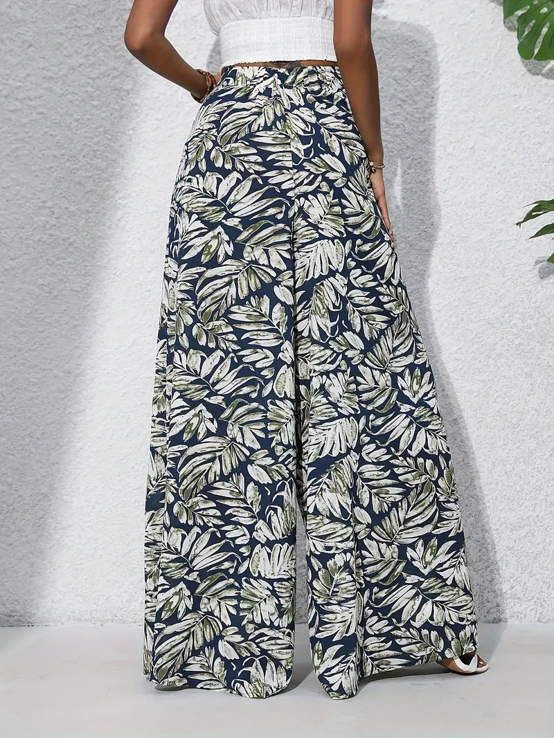Odette Tropische Weitbein-Hose für Damen