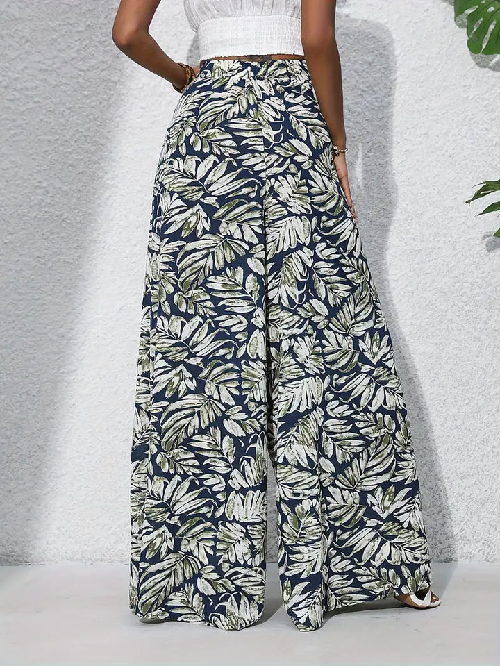 Odette Tropische Weitbein-Hose für Damen