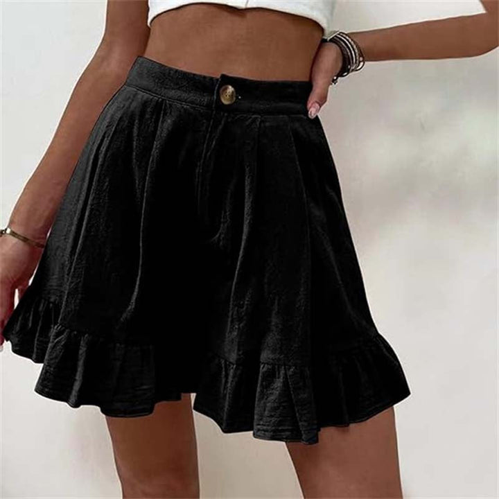 Michela Damen High Waist Shorts mit Rüschen