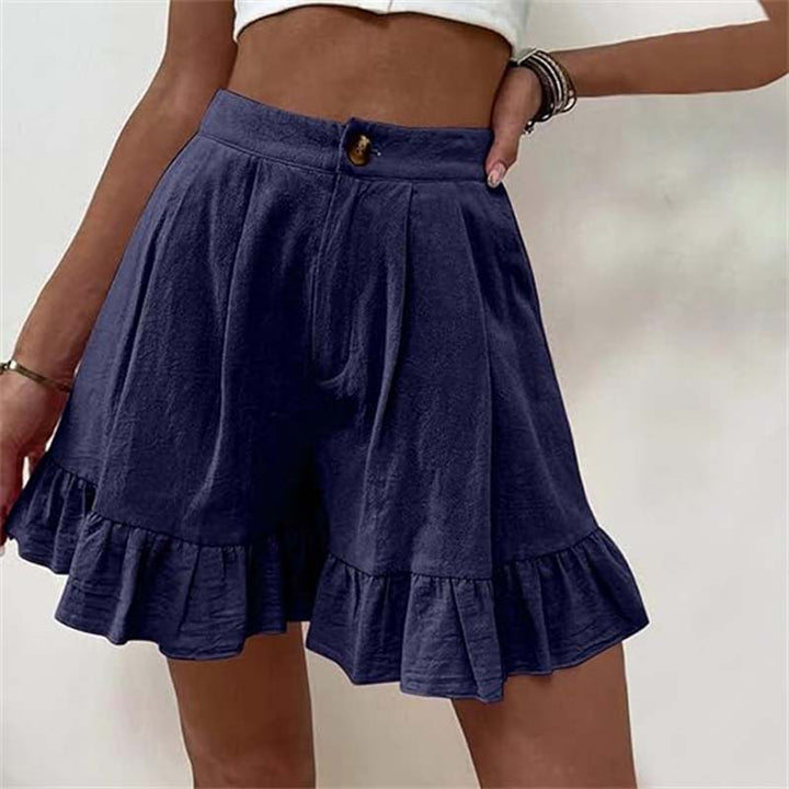 Michela Damen High Waist Shorts mit Rüschen
