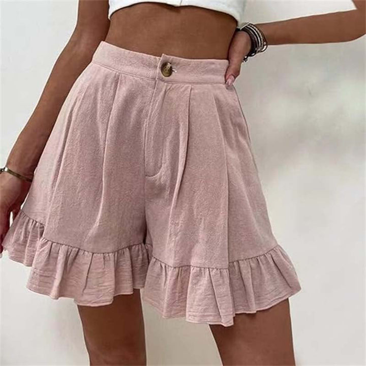 Michela Damen High Waist Shorts mit Rüschen