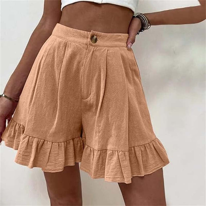 Michela Damen High Waist Shorts mit Rüschen