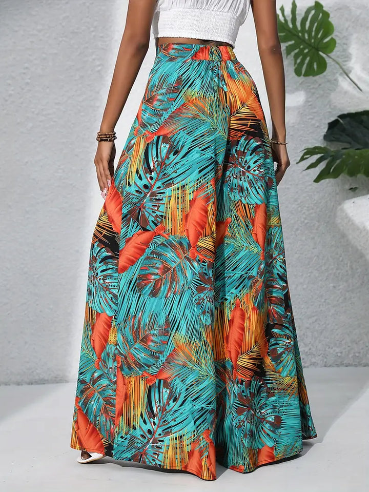 Odette Tropische Weitbein-Hose für Damen