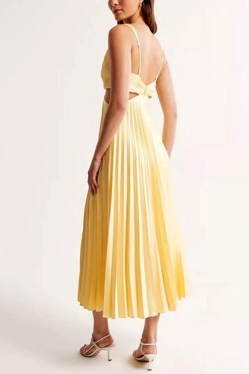 Nadia Damen Sommerkleid mit Rückenausschnitt & Faltenrock