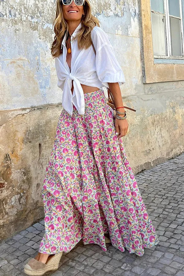 Roswitha Boho-Rock mit Blumenmuster