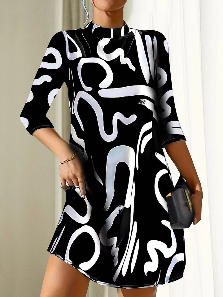 Anette lässiges Minikleid mit Druck