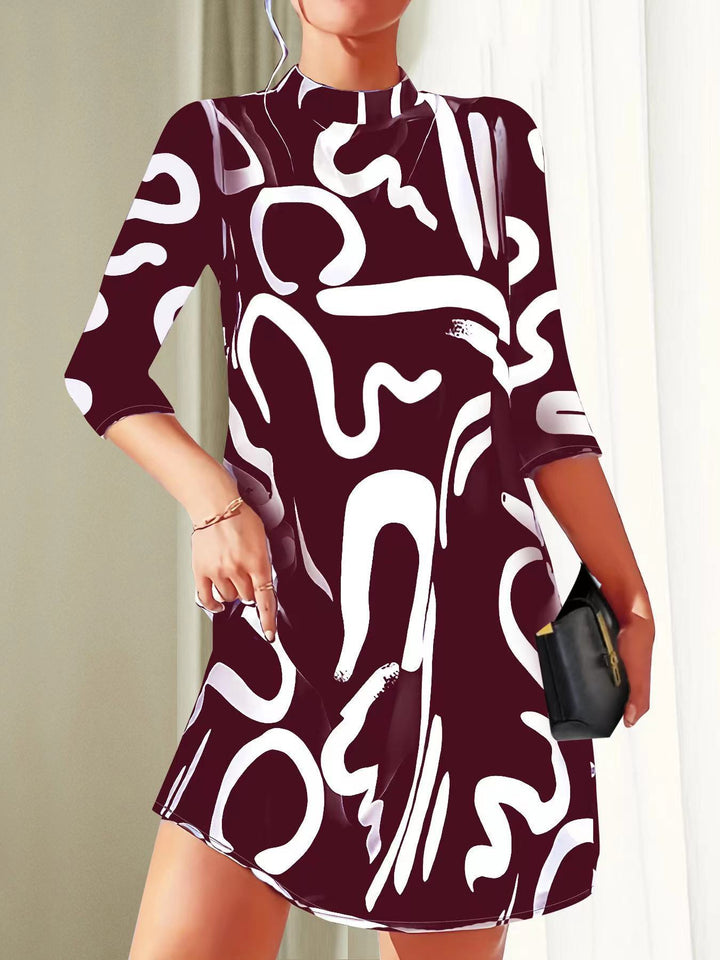 Anette lässiges Minikleid mit Druck