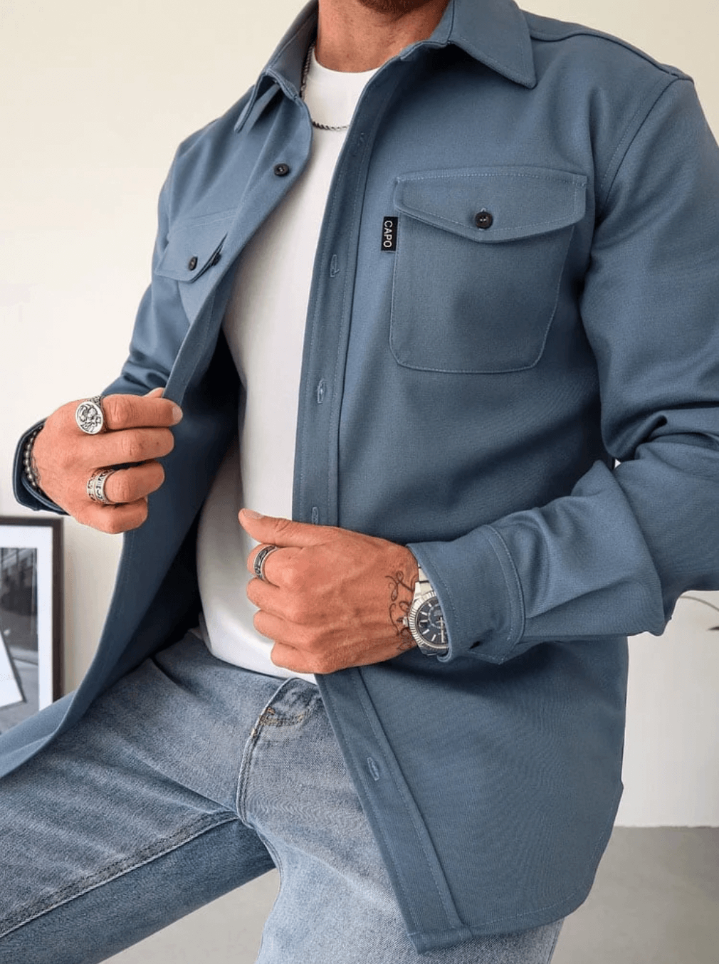 Jens Herren Freizeitjacke Einfarbig