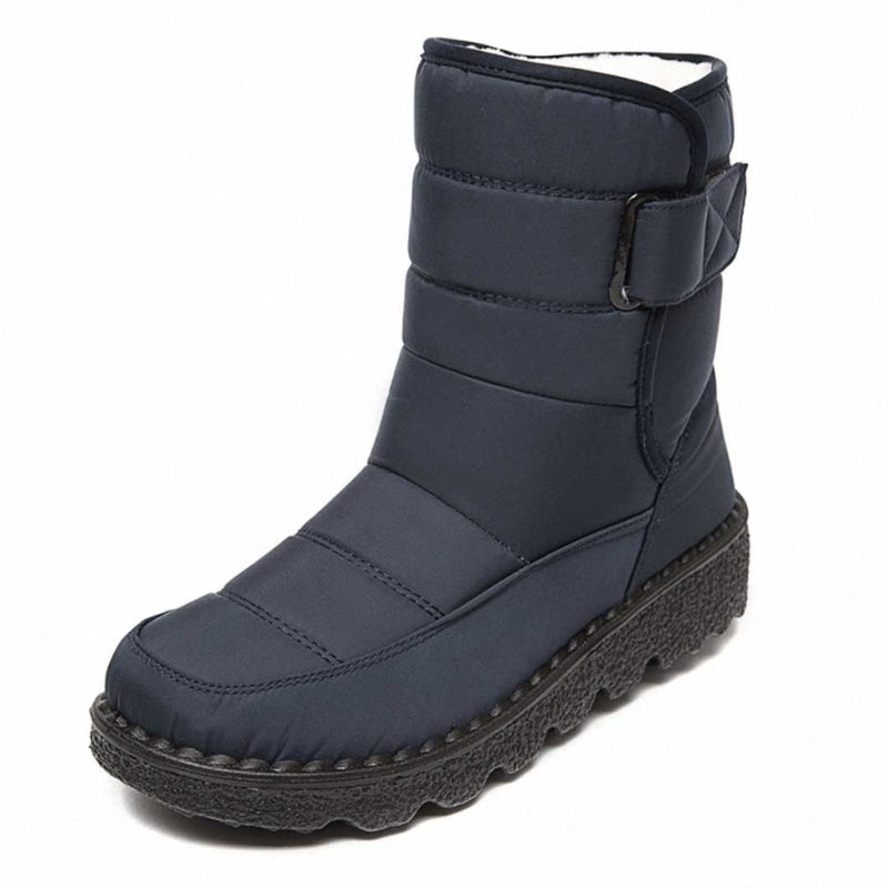 Damen-Winterstiefel bis zur Wade mit Riemen