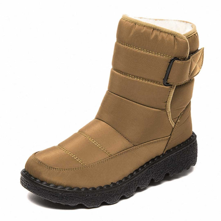 Damen-Winterstiefel bis zur Wade mit Riemen