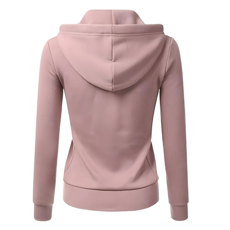 Damen Hoodie mit Reißverschluss und Kängurutasche