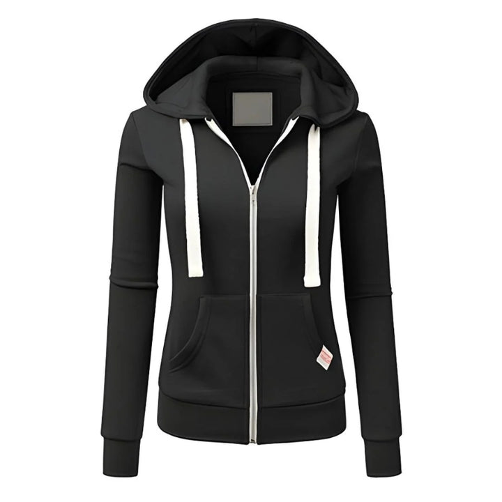 Damen Hoodie mit Reißverschluss und Kängurutasche