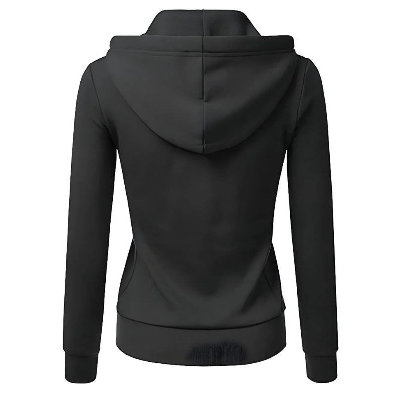 Damen Hoodie mit Reißverschluss und Kängurutasche