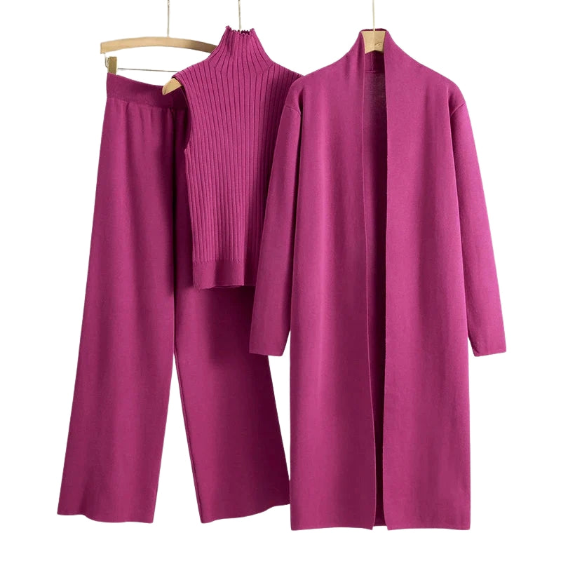 Damen Set mit Hose, Top und Cardigan