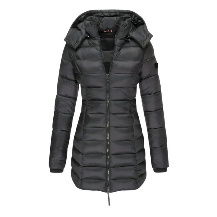 Damen Steppjacke mit Kapuze und Reißverschluss