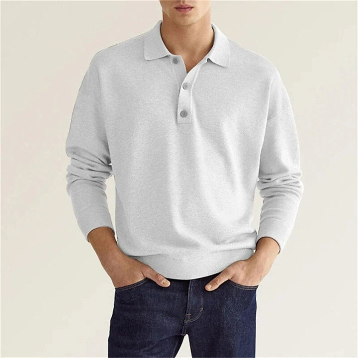 Werner Herren Langarm-Poloshirt