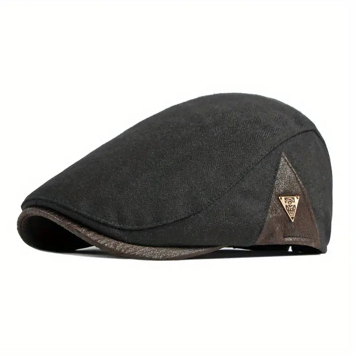 Flatcap Herren mit Abzeichen Klassischer Schnitt