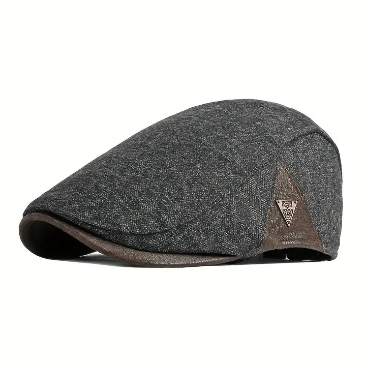 Flatcap Herren mit Abzeichen Klassischer Schnitt