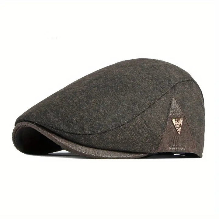 Flatcap Herren mit Abzeichen Klassischer Schnitt