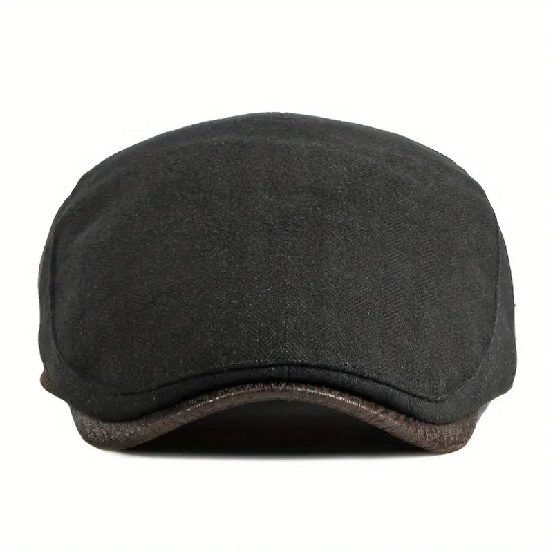 Flatcap Herren mit Abzeichen Klassischer Schnitt