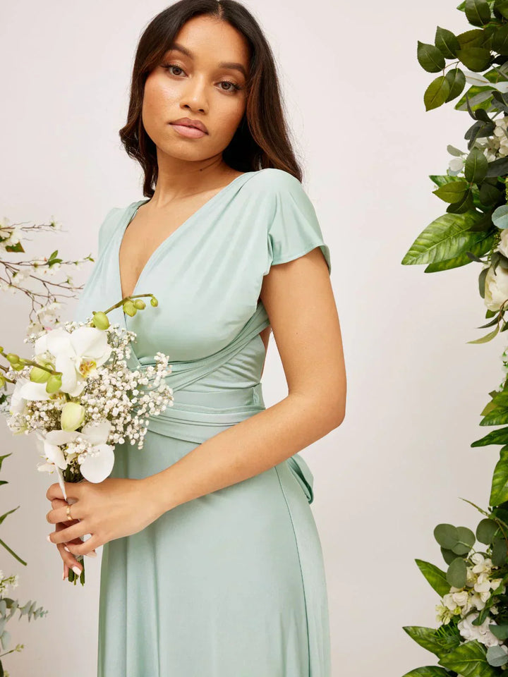 Atemberaubendes Weiches Hochzeitsgast-Maxikleid für Damen