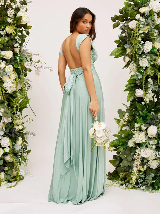 Atemberaubendes Weiches Hochzeitsgast-Maxikleid für Damen