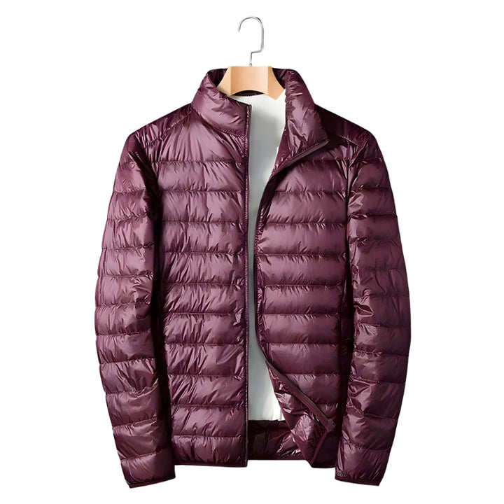 Herren Steppjacke mit Stehkragen und Reißverschluss