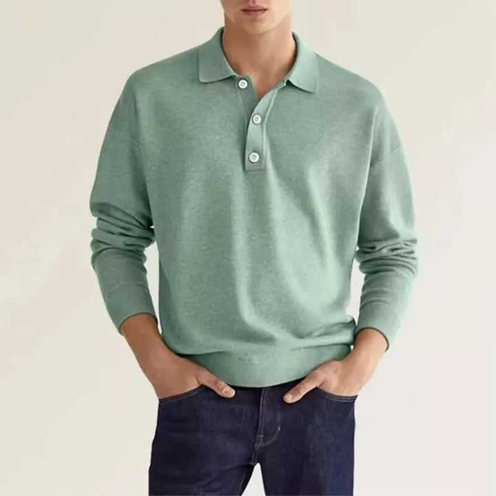 Werner Herren Langarm-Poloshirt