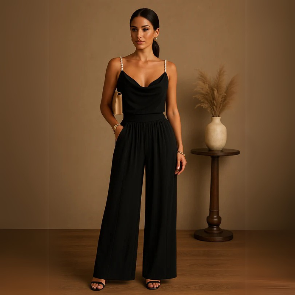Benita Eleganter Jumpsuit mit weitem Bein für Frauen