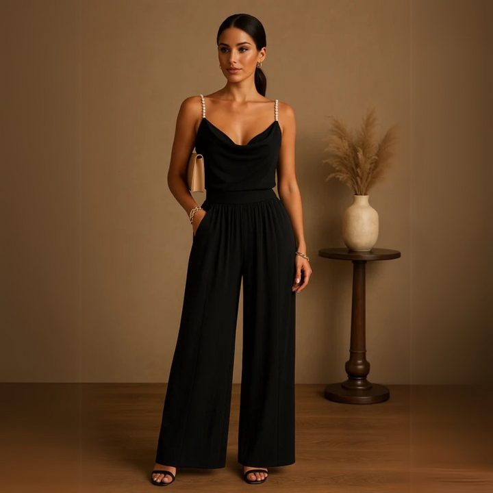 Benita Eleganter Jumpsuit mit weitem Bein für Frauen