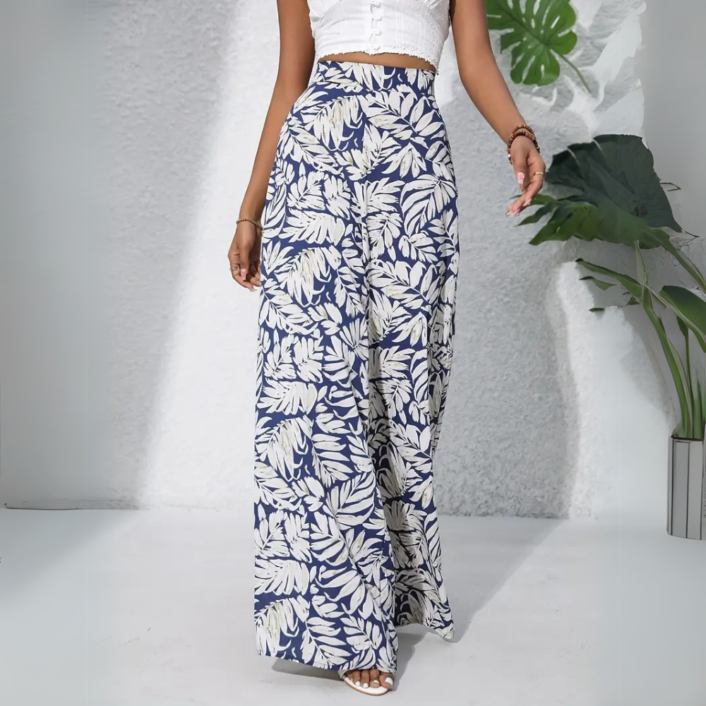 Odette Tropische Weitbein-Hose für Damen